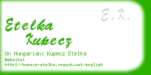 etelka kupecz business card